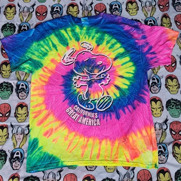 Snoopy California's Great America Tie Dye T Shirt - Picture 1 of 4
